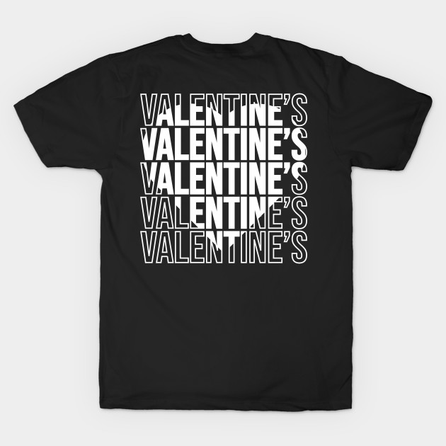 valentines text line art T-Shirt by Khenyot